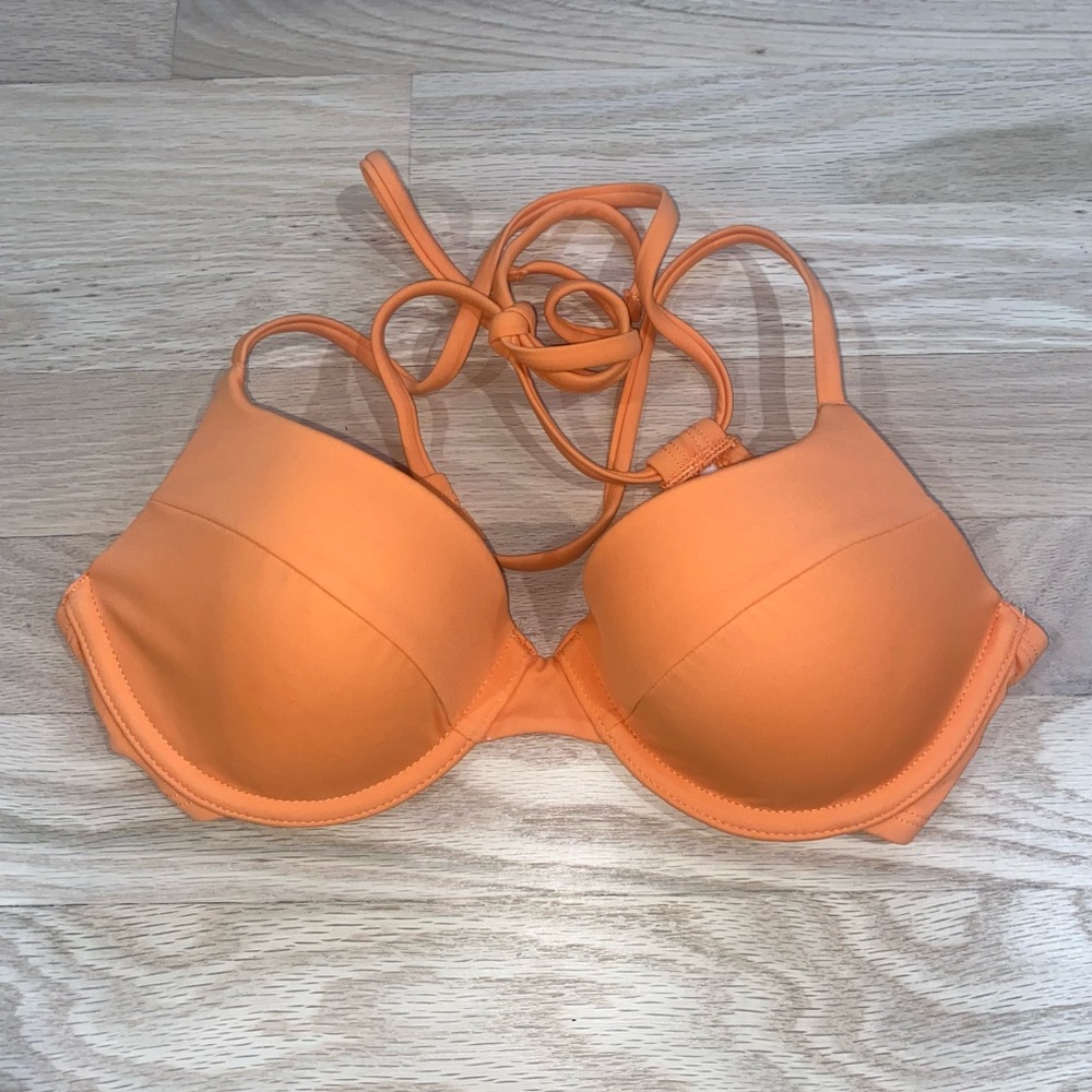 Out from Under Orange Push-Up Padded Demi Bikini